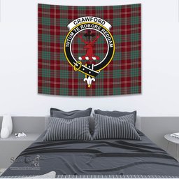 Crawford Modern Tartan Home Decor Scottish Plaid Tartan Crest Tapestry ScotsTee