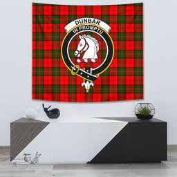 Dunbar Modern Tartan Home Decor Scottish Plaid Tartan Crest Tapestry ScotsTee