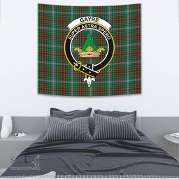 Gayre Tartan Home Decor Scottish Plaid Tartan Crest Tapestry ScotsTee