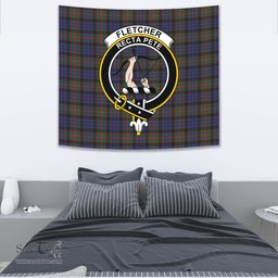 Fletcher of Dunans Tartan Home Decor Scottish Plaid Tartan Crest Tapestry ScotsTee