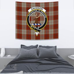 Davidson Dress Dancers Tartan Home Decor Scottish Plaid Tartan Crest Tapestry ScotsTee