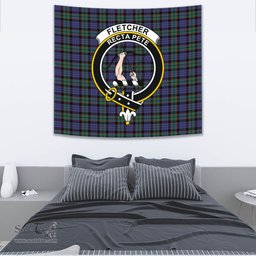 Fletcher Modern Tartan Home Decor Scottish Plaid Tartan Crest Tapestry ScotsTee
