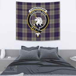 Cunningham Dress Blue Dancers Tartan Home Decor Scottish Plaid Tartan Crest Tapestry ScotsTee