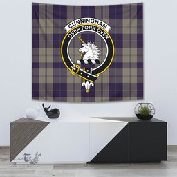 Cunningham Dress Blue Dancers Tartan Home Decor Scottish Plaid Tartan Crest Tapestry ScotsTee
