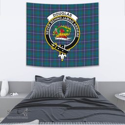 Douglas Modern Tartan Home Decor Scottish Plaid Tartan Crest Tapestry ScotsTee