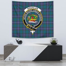 Douglas Modern Tartan Home Decor Scottish Plaid Tartan Crest Tapestry ScotsTee