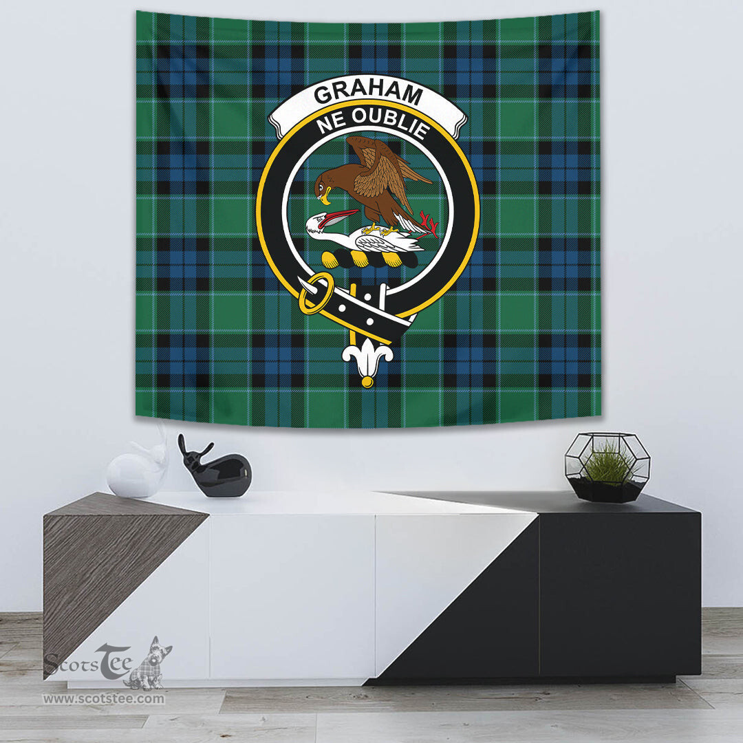 Graham of Menteith Ancient Tartan Home Decor Scottish Plaid Tartan Crest Tapestry ScotsTee
