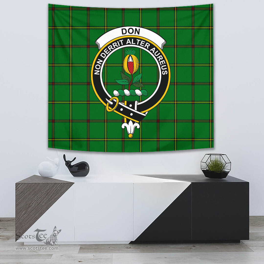 Don (Tribe-of-Mar) Tartan Home Decor Scottish Plaid Tartan Crest Tapestry ScotsTee