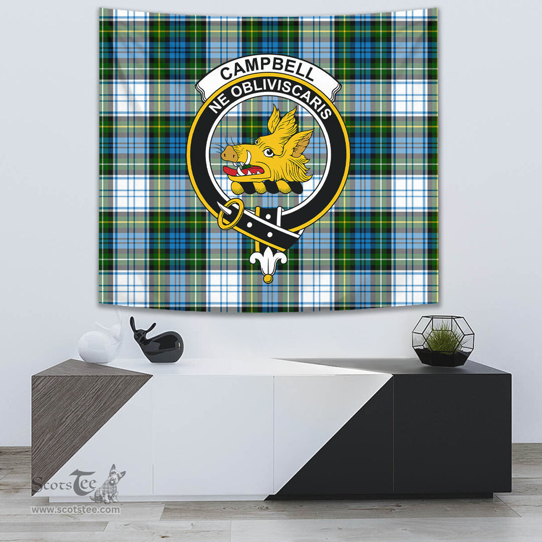 Campbell Dress Tartan Home Decor Scottish Plaid Tartan Crest Tapestry ScotsTee