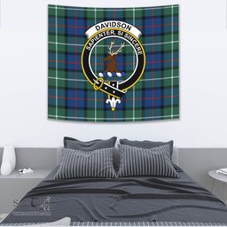 Davidson of Tulloch Tartan Home Decor Scottish Plaid Tartan Crest Tapestry ScotsTee