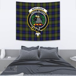 MacLaren Modern Tartan Home Decor Scottish Plaid Tartan Crest Tapestry ScotsTee