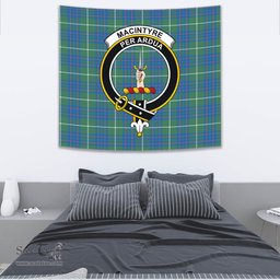 MacIntyre Hunting Ancient Tartan Home Decor Scottish Plaid Tartan Crest Tapestry ScotsTee
