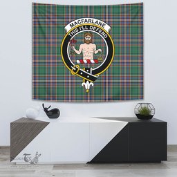 MacFarlane Hunting Ancient Tartan Home Decor Scottish Plaid Tartan Crest Tapestry ScotsTee