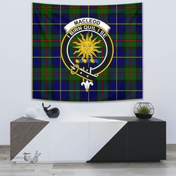 MacLeod of Harris Modern Tartan Home Decor Scottish Plaid Tartan Crest Tapestry ScotsTee