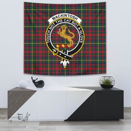 MacKintosh Hunting Modern Tartan Home Decor Scottish Plaid Tartan Crest Tapestry ScotsTee