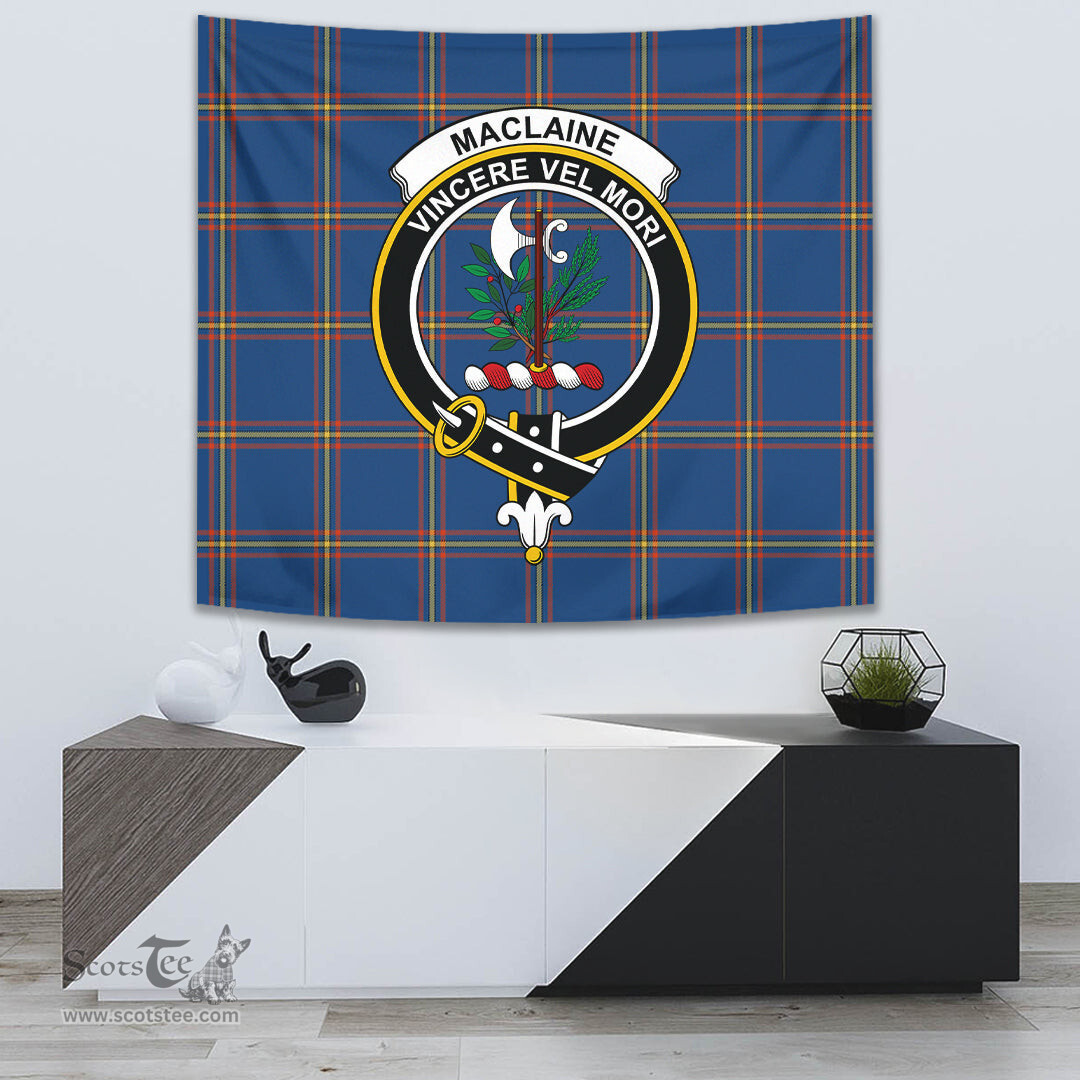 MacLaine of Loch Buie Hunting Ancient Tartan Home Decor Scottish Plaid Tartan Crest Tapestry ScotsTee