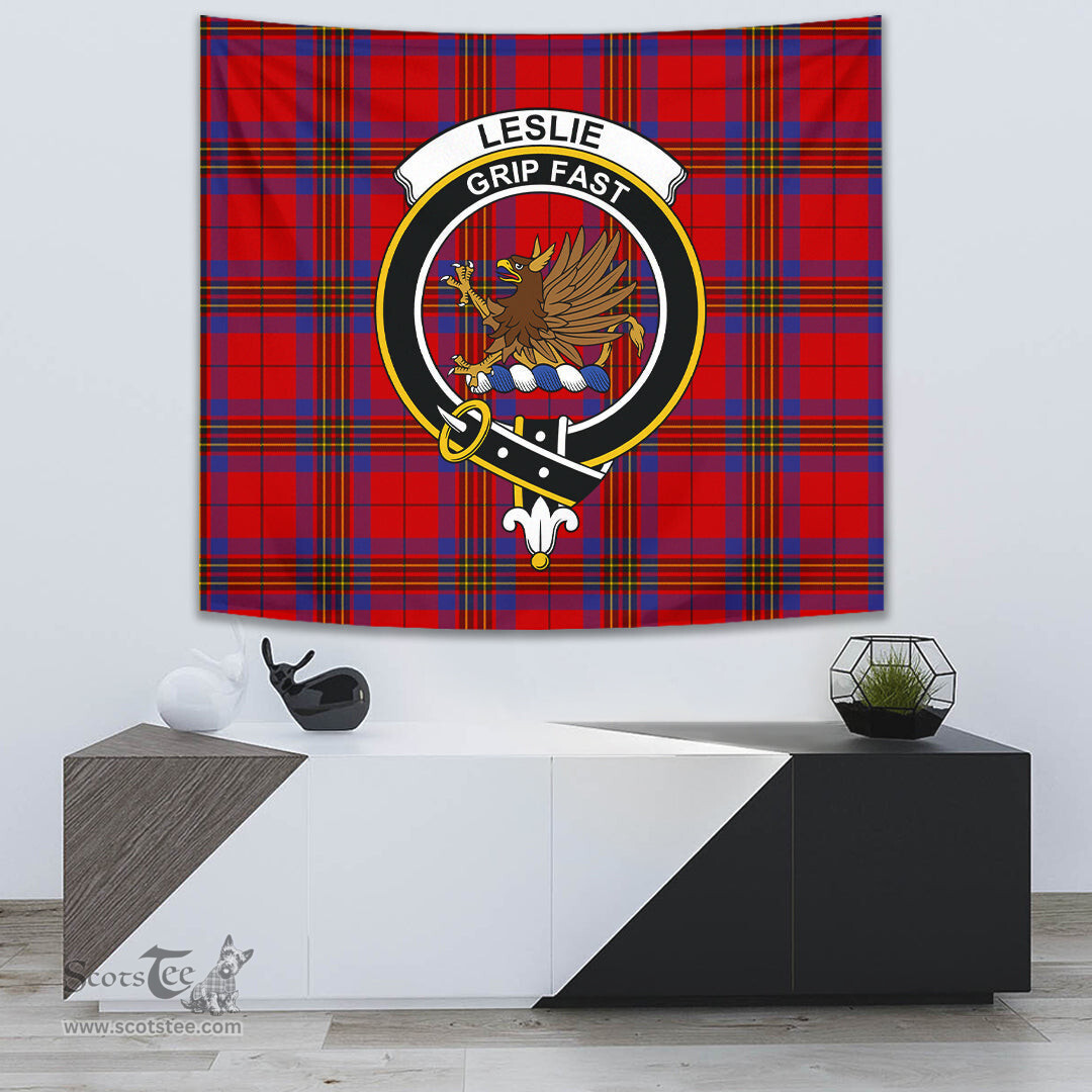 Leslie Modern Tartan Home Decor Scottish Plaid Tartan Crest Tapestry ScotsTee