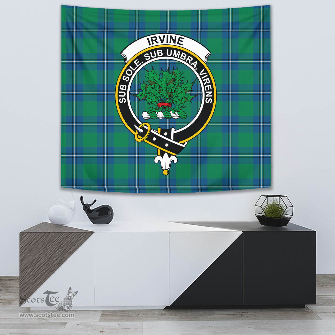 Irvine Ancient Tartan Home Decor Scottish Plaid Tartan Crest Tapestry ScotsTee