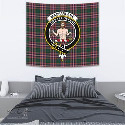 MacFarlane Hunting Modern Tartan Home Decor Scottish Plaid Tartan Crest Tapestry ScotsTee