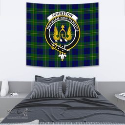 Johnston Modern Tartan Home Decor Scottish Plaid Tartan Crest Tapestry ScotsTee