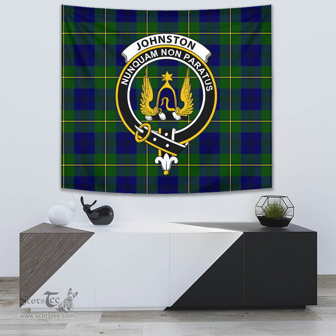 Johnston Modern Tartan Home Decor Scottish Plaid Tartan Crest Tapestry ScotsTee