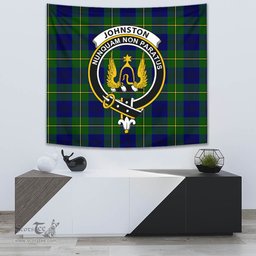 Johnston Modern Tartan Home Decor Scottish Plaid Tartan Crest Tapestry ScotsTee