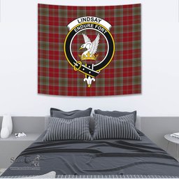 Lindsay Weathered Tartan Home Decor Scottish Plaid Tartan Crest Tapestry ScotsTee