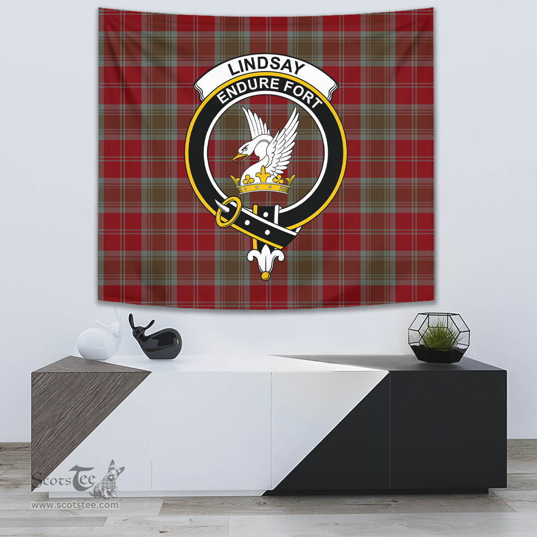 Lindsay Weathered Tartan Home Decor Scottish Plaid Tartan Crest Tapestry ScotsTee