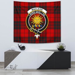 MacLeod of Raasay Tartan Home Decor Scottish Plaid Tartan Crest Tapestry ScotsTee