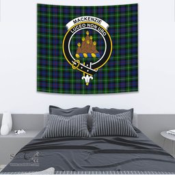 MacKenzie Modern Tartan Home Decor Scottish Plaid Tartan Crest Tapestry ScotsTee