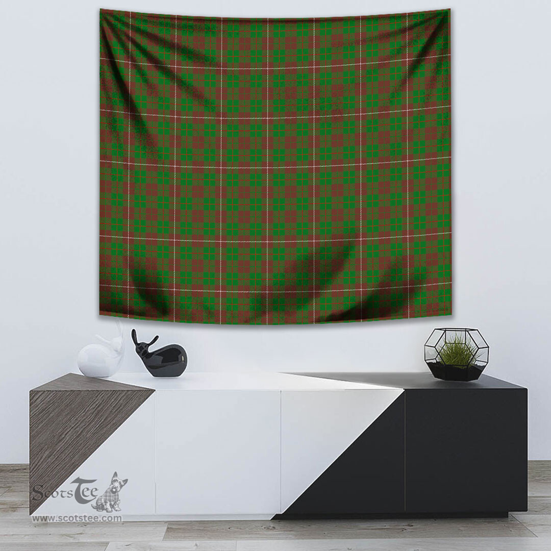 MacKinnon Hunting Modern Tartan Home Decor Scottish Plaid Tartan Tapestry ScotsTee