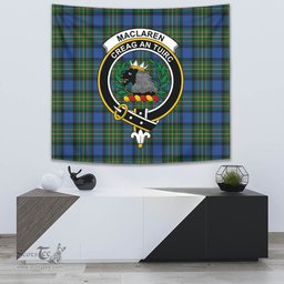 MacLaren Ancient Tartan Home Decor Scottish Plaid Tartan Crest Tapestry ScotsTee