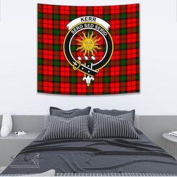 Kerr Modern Tartan Home Decor Scottish Plaid Tartan Crest Tapestry ScotsTee