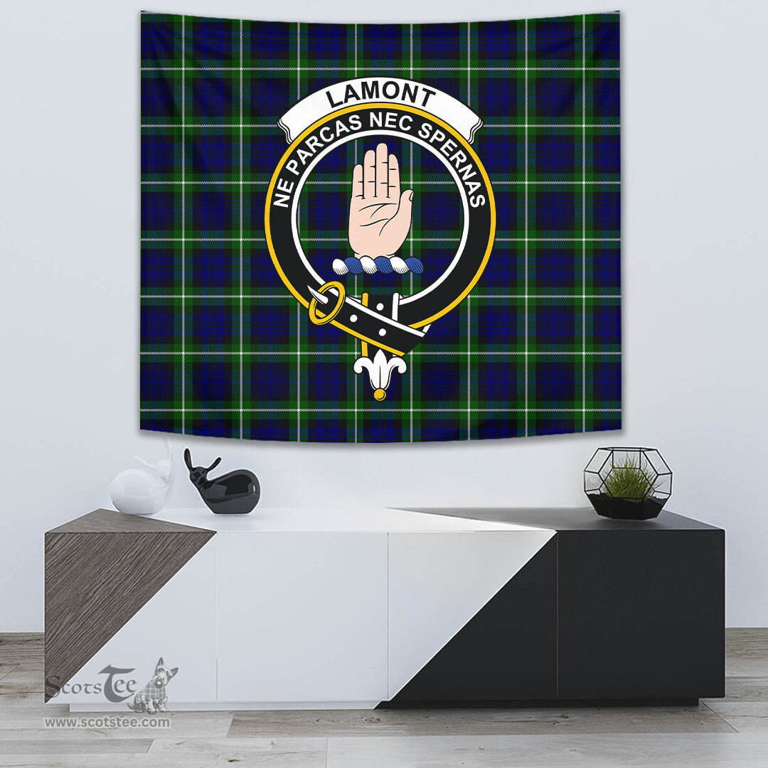 Lamont Modern Tartan Home Decor Scottish Plaid Tartan Crest Tapestry ScotsTee