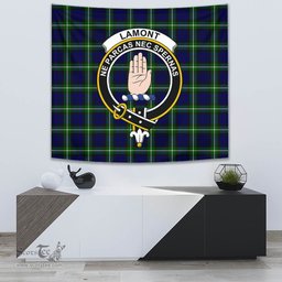 Lamont Modern Tartan Home Decor Scottish Plaid Tartan Crest Tapestry ScotsTee