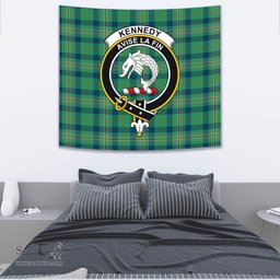 Kennedy Ancient Tartan Home Decor Scottish Plaid Tartan Crest Tapestry ScotsTee