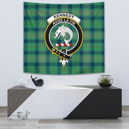Kennedy Ancient Tartan Home Decor Scottish Plaid Tartan Crest Tapestry ScotsTee