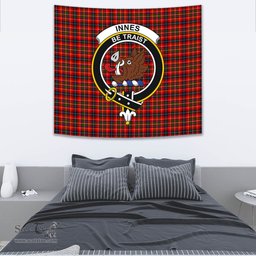 Innes Modern Tartan Home Decor Scottish Plaid Tartan Crest Tapestry ScotsTee