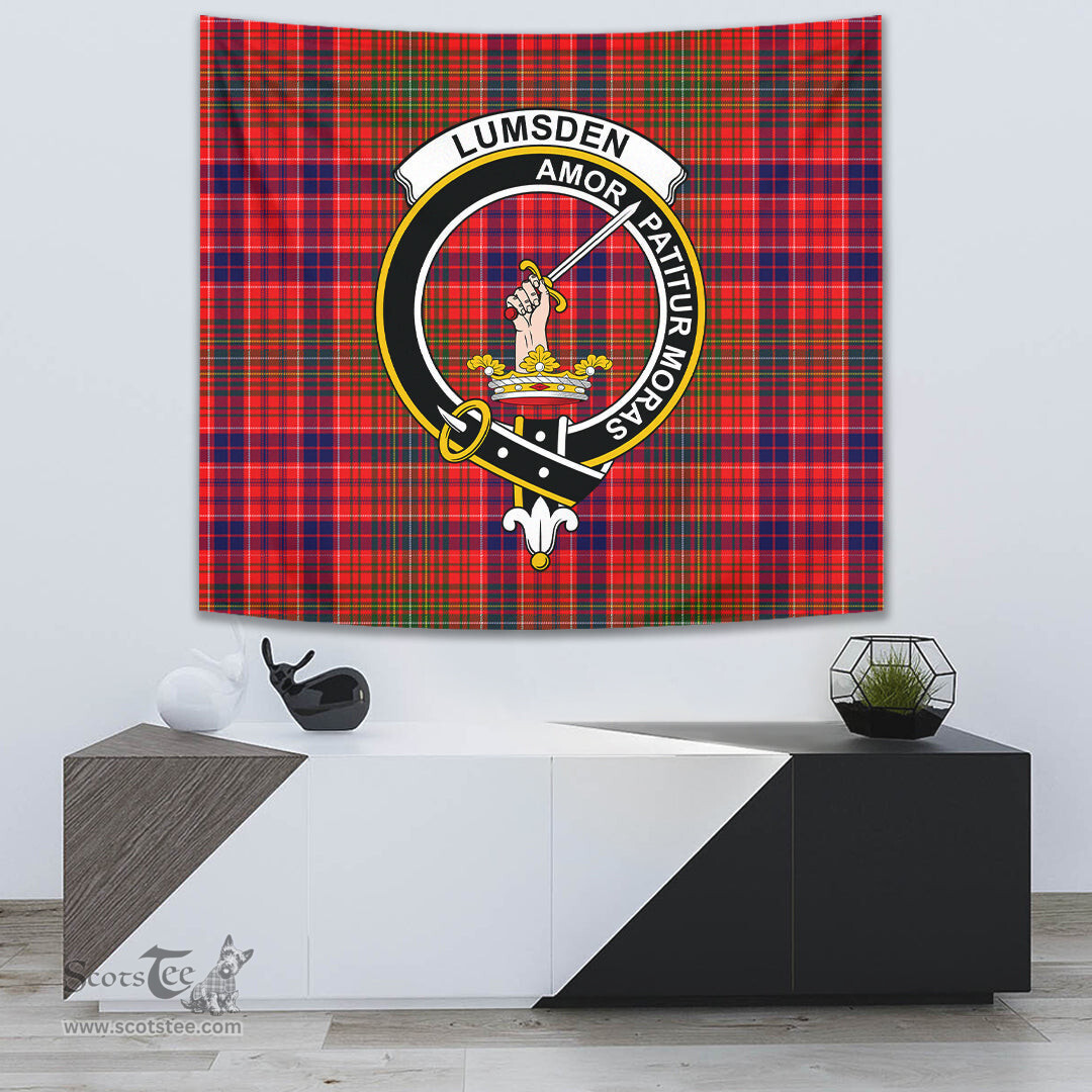 Lumsden Modern Tartan Home Decor Scottish Plaid Tartan Crest Tapestry ScotsTee