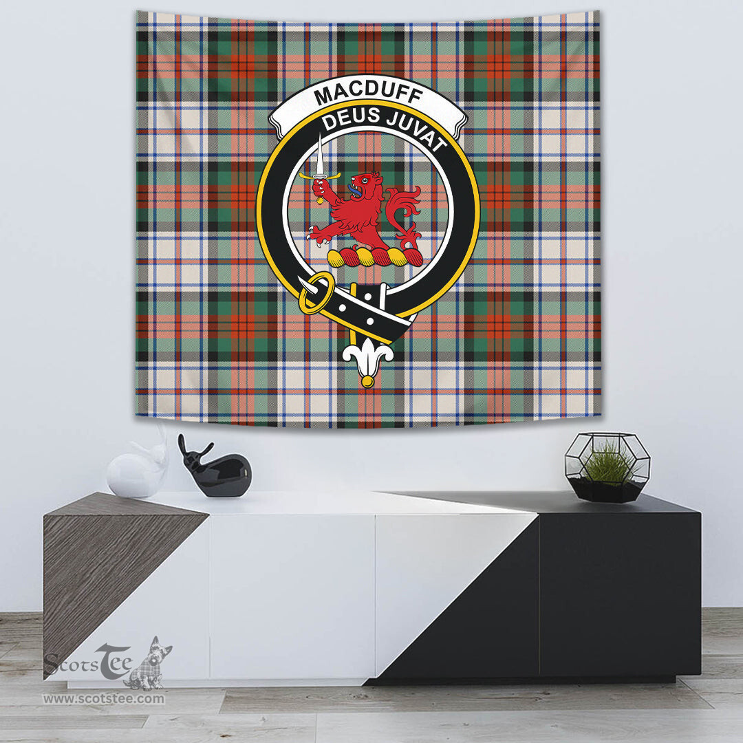 MacDuff Dress Ancient Tartan Home Decor Scottish Plaid Tartan Crest Tapestry ScotsTee