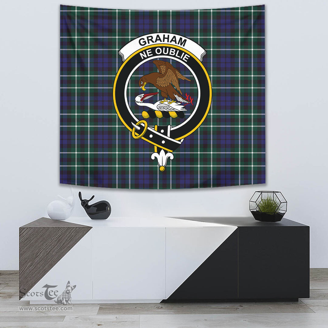 Graham of Montrose Modern Tartan Home Decor Scottish Plaid Tartan Crest Tapestry ScotsTee