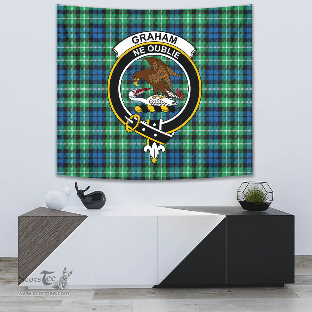 Graham of Montrose Ancient Tartan Home Decor Scottish Plaid Tartan Crest Tapestry ScotsTee