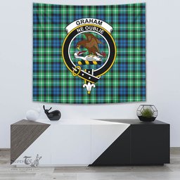 Graham of Montrose Ancient Tartan Home Decor Scottish Plaid Tartan Crest Tapestry ScotsTee