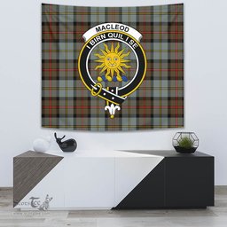 MacLeod of Harris Weathered Tartan Home Decor Scottish Plaid Tartan Crest Tapestry ScotsTee