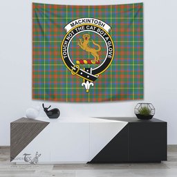 MacKintosh Hunting Ancient Tartan Home Decor Scottish Plaid Tartan Crest Tapestry ScotsTee