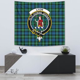 Lyon Clan Tartan Home Decor Scottish Plaid Tartan Crest Tapestry ScotsTee