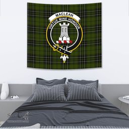 MacLean Hunting Tartan Home Decor Scottish Plaid Tartan Crest Tapestry ScotsTee
