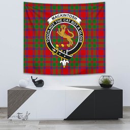 MacKintosh Modern Tartan Home Decor Scottish Plaid Tartan Crest Tapestry ScotsTee