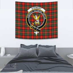 Stewart Royal Modern Tartan Home Decor Scottish Plaid Tartan Crest Tapestry ScotsTee