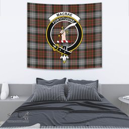 MacRae Hunting Weathered Tartan Home Decor Scottish Plaid Tartan Crest Tapestry ScotsTee